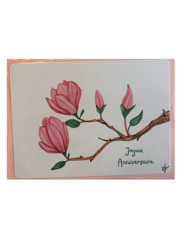 Carte Anniversaire Magnolia