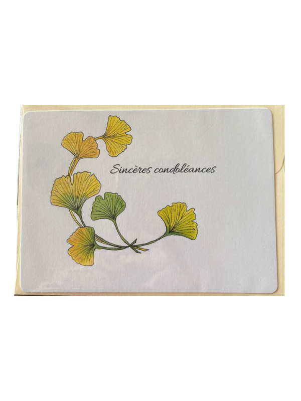 Carte Condoléance Gincko