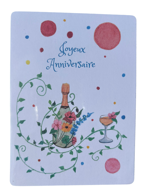 Carte Anniversaire Champagne