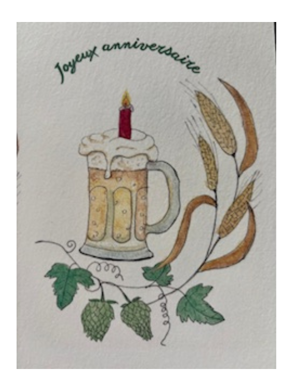 Carte Anniversaire Bière