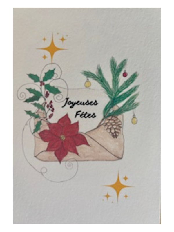 Carte Joyeuses Fêtes Enveloppe