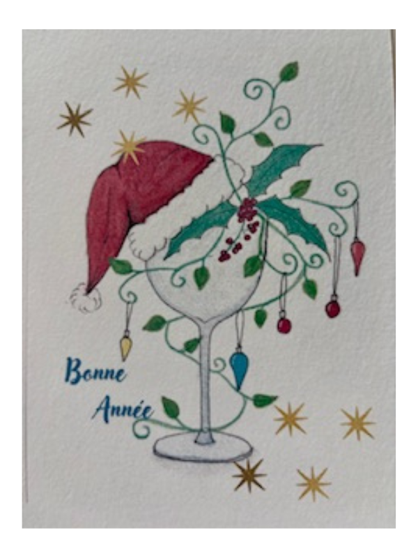 Carte Bonne Année Verre