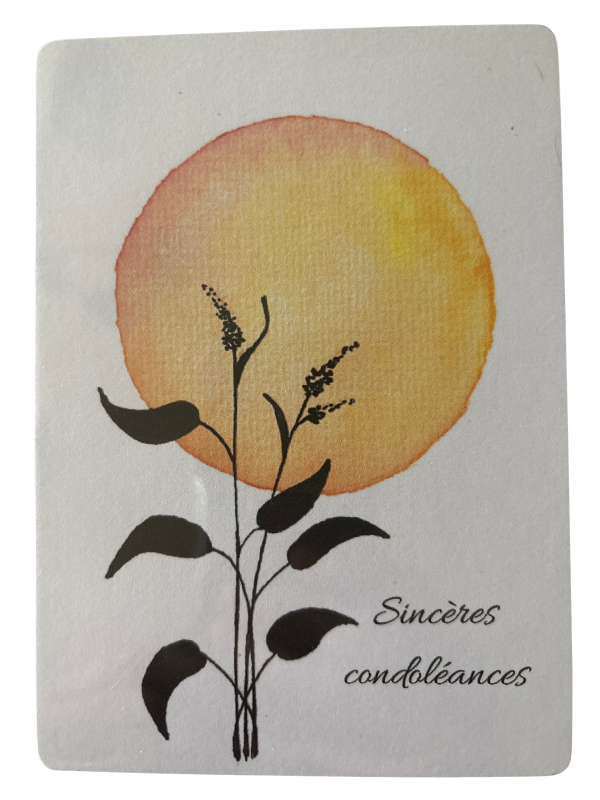Carte Condoléance Soleil Couchant