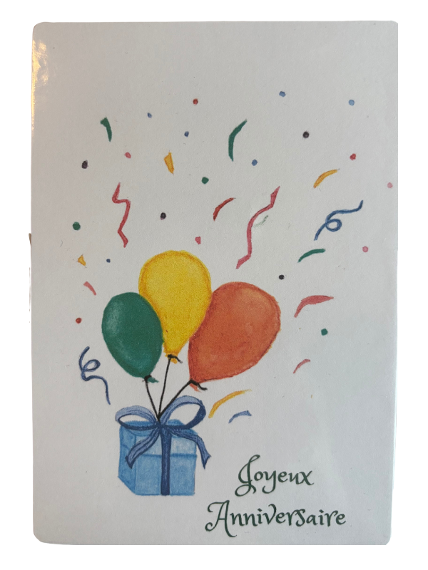 Carte Anniversaire Cadeau et Ballons